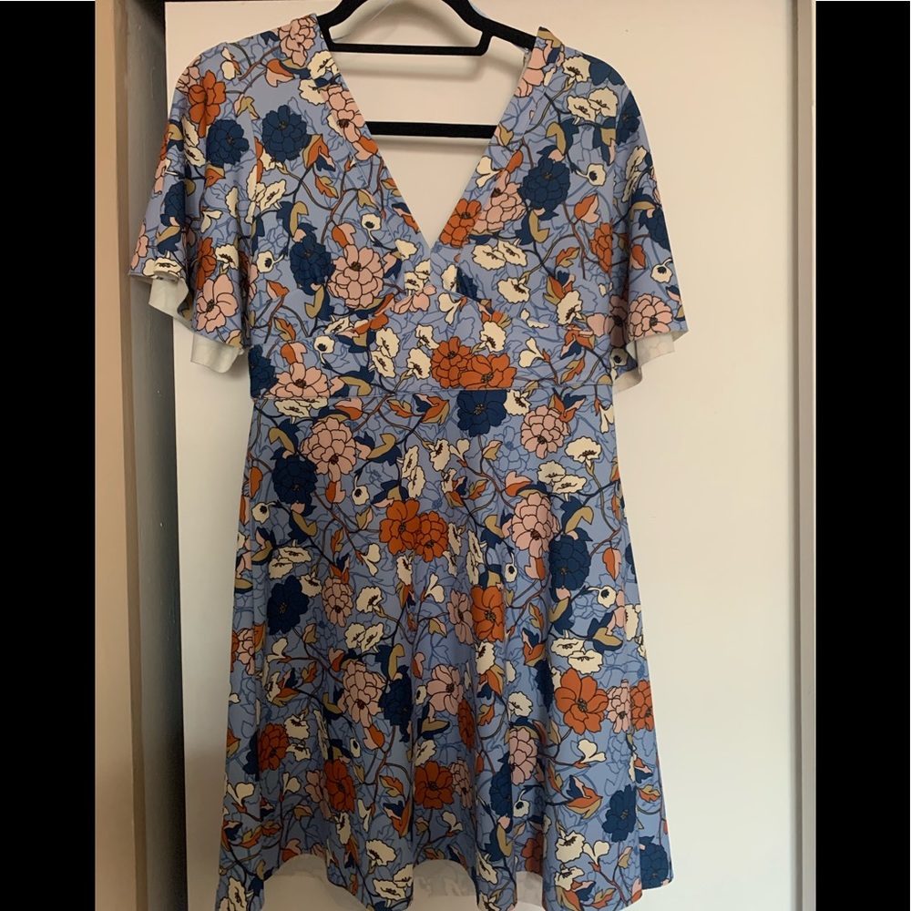 Zara blue floral dress